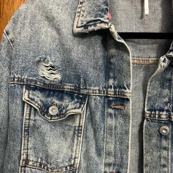 Free peoplele oversized denim jacketed - Picture 3 of 6